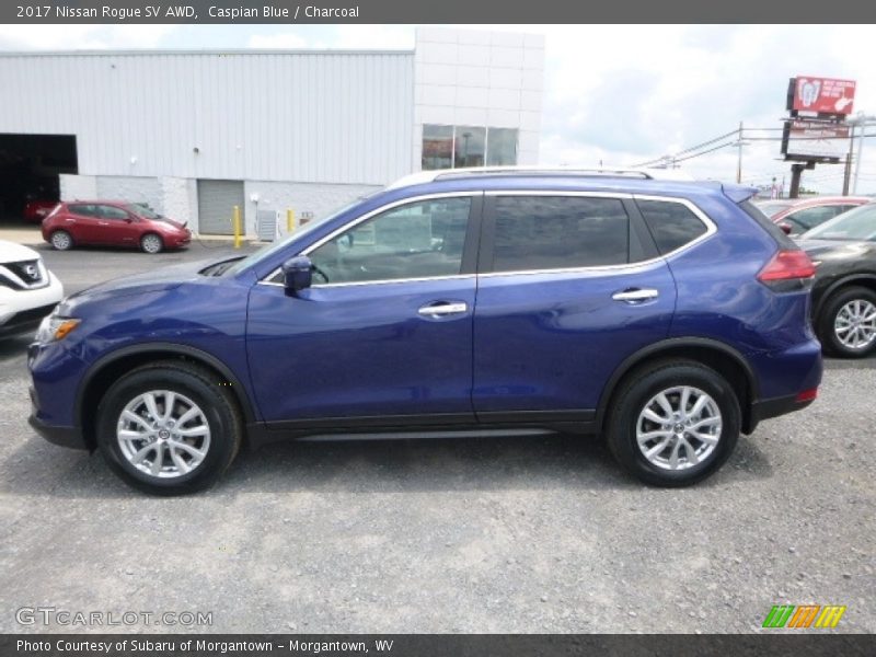Caspian Blue / Charcoal 2017 Nissan Rogue SV AWD