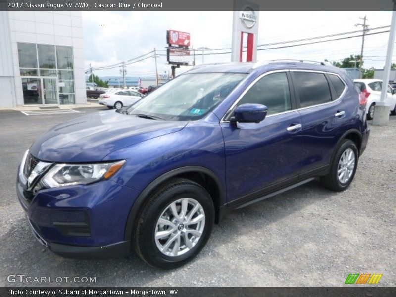 Caspian Blue / Charcoal 2017 Nissan Rogue SV AWD