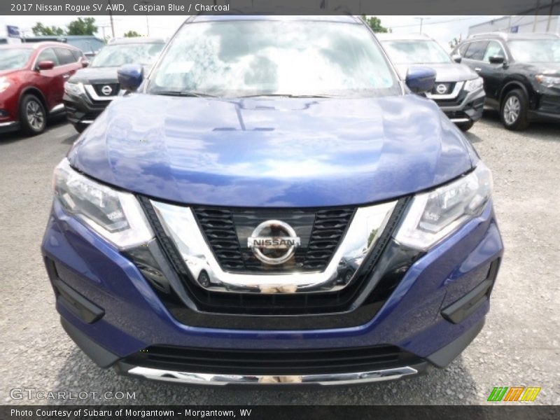 Caspian Blue / Charcoal 2017 Nissan Rogue SV AWD