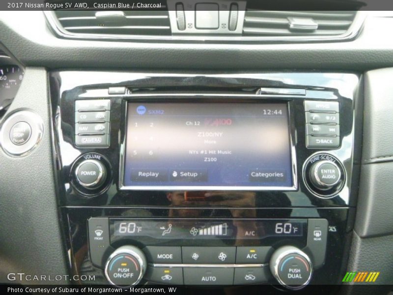 Caspian Blue / Charcoal 2017 Nissan Rogue SV AWD