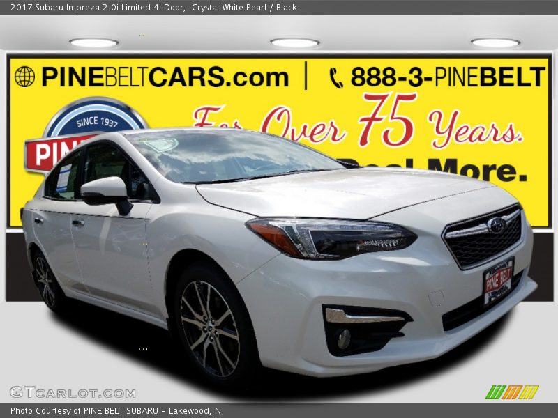 Crystal White Pearl / Black 2017 Subaru Impreza 2.0i Limited 4-Door