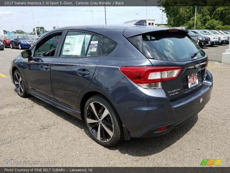 Carbide Gray Metallic / Black 2017 Subaru Impreza 2.0i Sport 5-Door