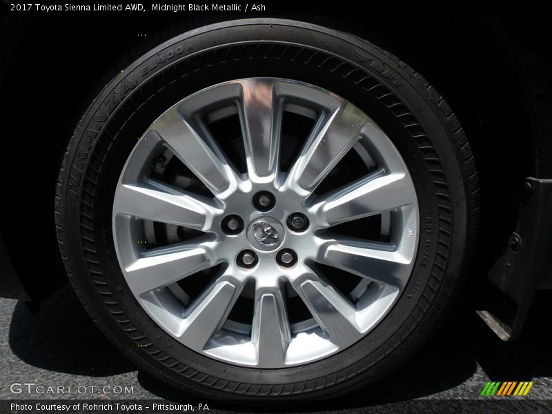 Midnight Black Metallic / Ash 2017 Toyota Sienna Limited AWD