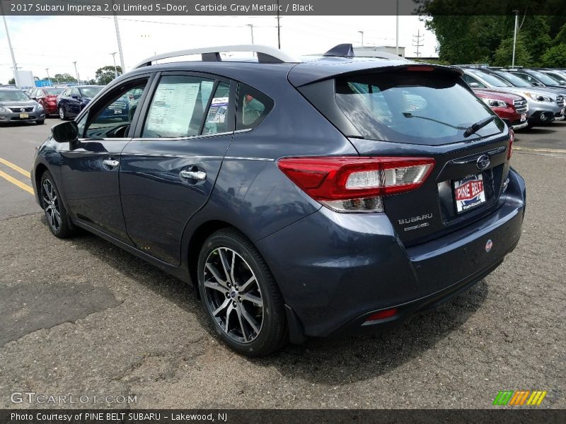 Carbide Gray Metallic / Black 2017 Subaru Impreza 2.0i Limited 5-Door