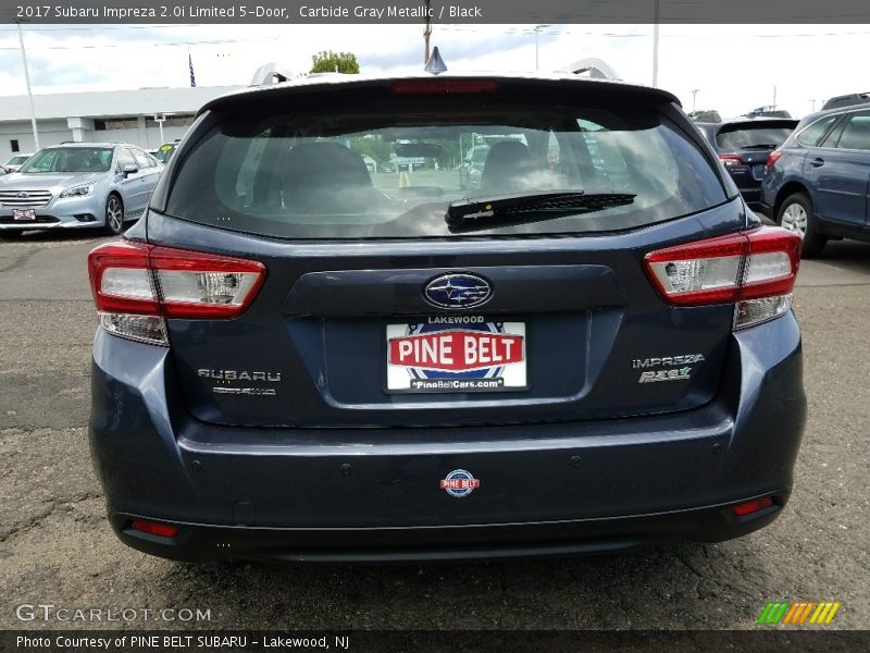 Carbide Gray Metallic / Black 2017 Subaru Impreza 2.0i Limited 5-Door