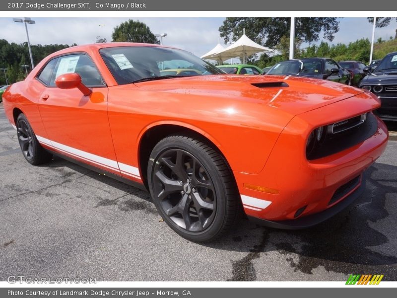 Go Mango / Black 2017 Dodge Challenger SXT