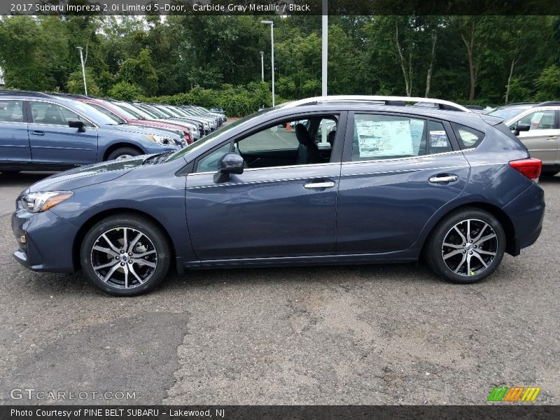 Carbide Gray Metallic / Black 2017 Subaru Impreza 2.0i Limited 5-Door