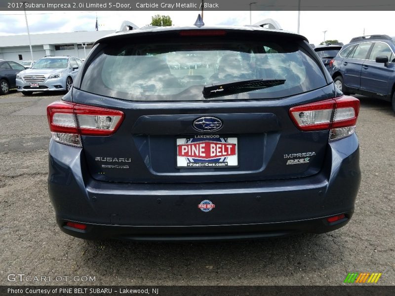Carbide Gray Metallic / Black 2017 Subaru Impreza 2.0i Limited 5-Door