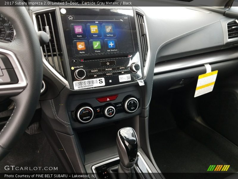 Carbide Gray Metallic / Black 2017 Subaru Impreza 2.0i Limited 5-Door
