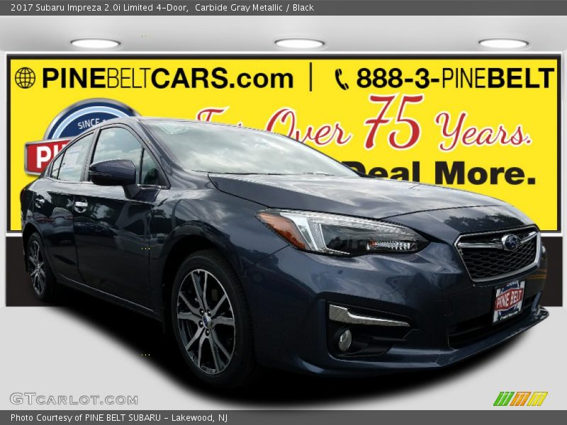 Carbide Gray Metallic / Black 2017 Subaru Impreza 2.0i Limited 4-Door