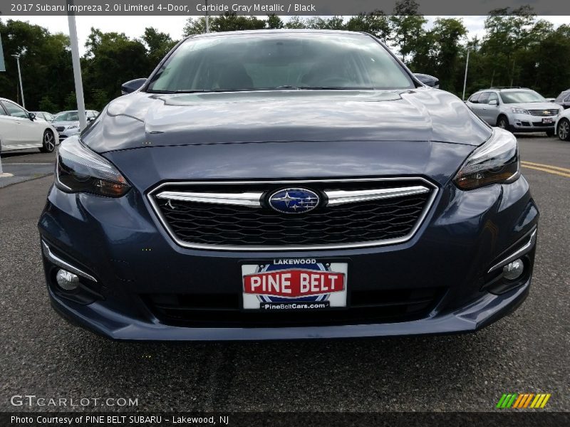 Carbide Gray Metallic / Black 2017 Subaru Impreza 2.0i Limited 4-Door