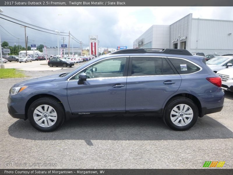 Twilight Blue Metallic / Slate Black 2017 Subaru Outback 2.5i Premium