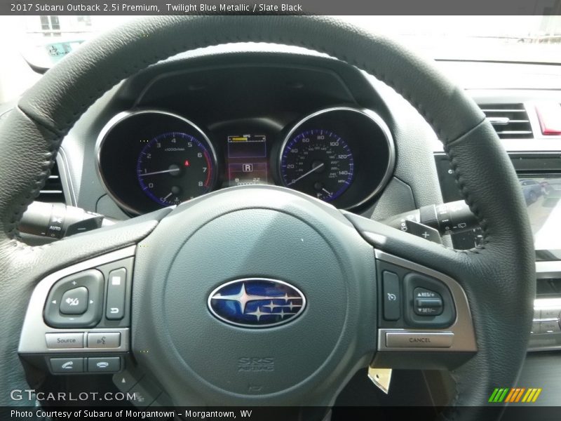 Twilight Blue Metallic / Slate Black 2017 Subaru Outback 2.5i Premium