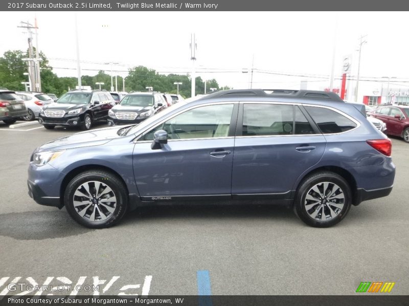 Twilight Blue Metallic / Warm Ivory 2017 Subaru Outback 2.5i Limited