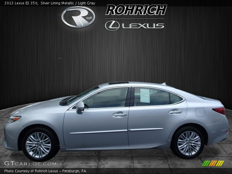 Silver Lining Metallic / Light Gray 2013 Lexus ES 350