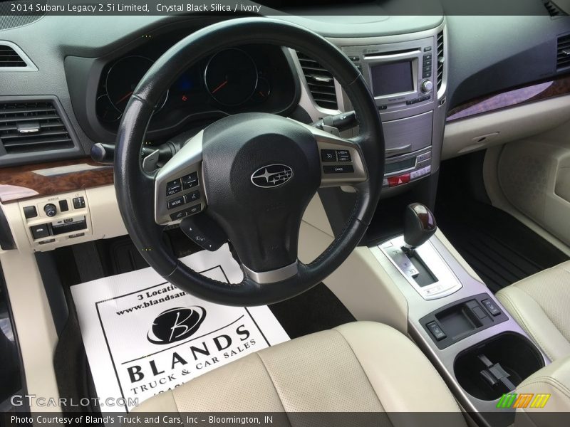 Crystal Black Silica / Ivory 2014 Subaru Legacy 2.5i Limited