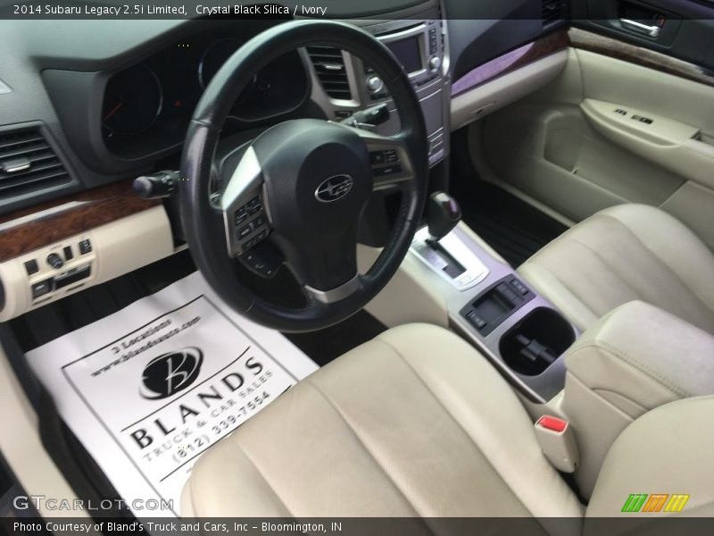 Crystal Black Silica / Ivory 2014 Subaru Legacy 2.5i Limited
