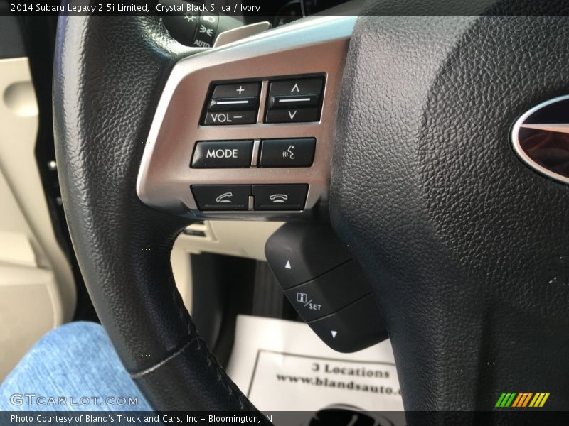 Crystal Black Silica / Ivory 2014 Subaru Legacy 2.5i Limited