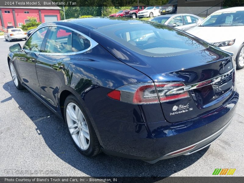 Blue Metallic / Tan 2014 Tesla Model S