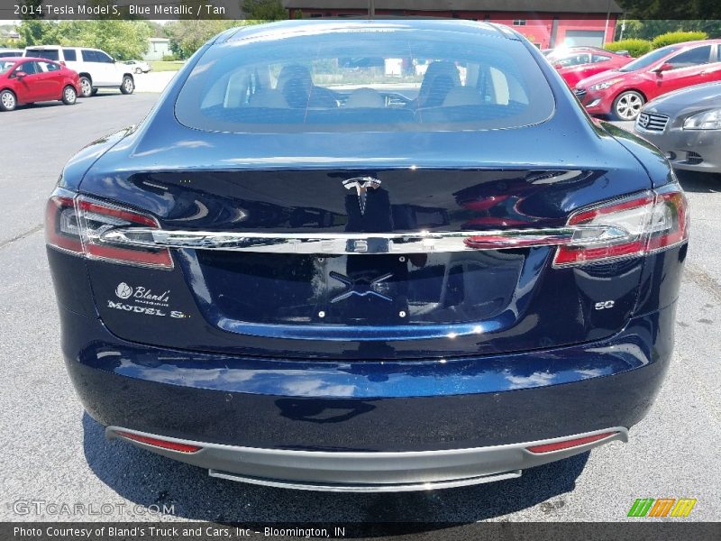 Blue Metallic / Tan 2014 Tesla Model S