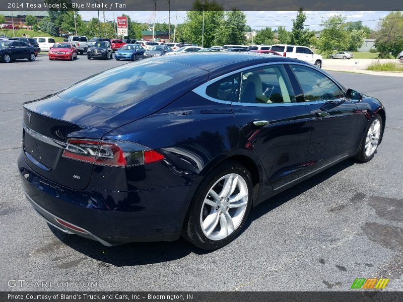 Blue Metallic / Tan 2014 Tesla Model S