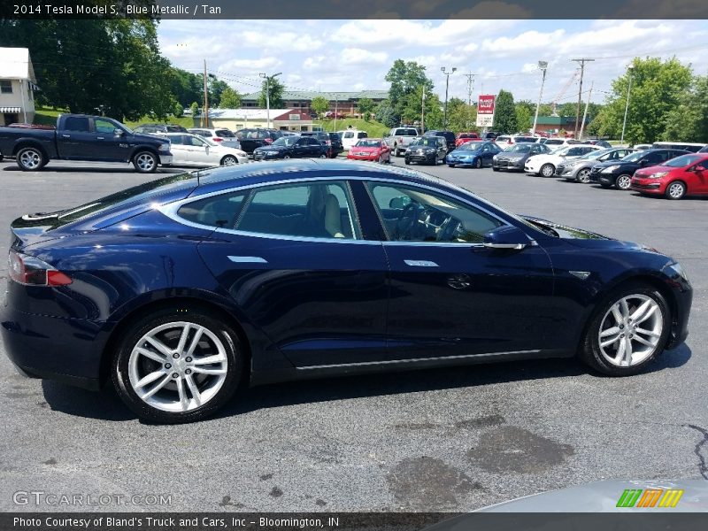 Blue Metallic / Tan 2014 Tesla Model S