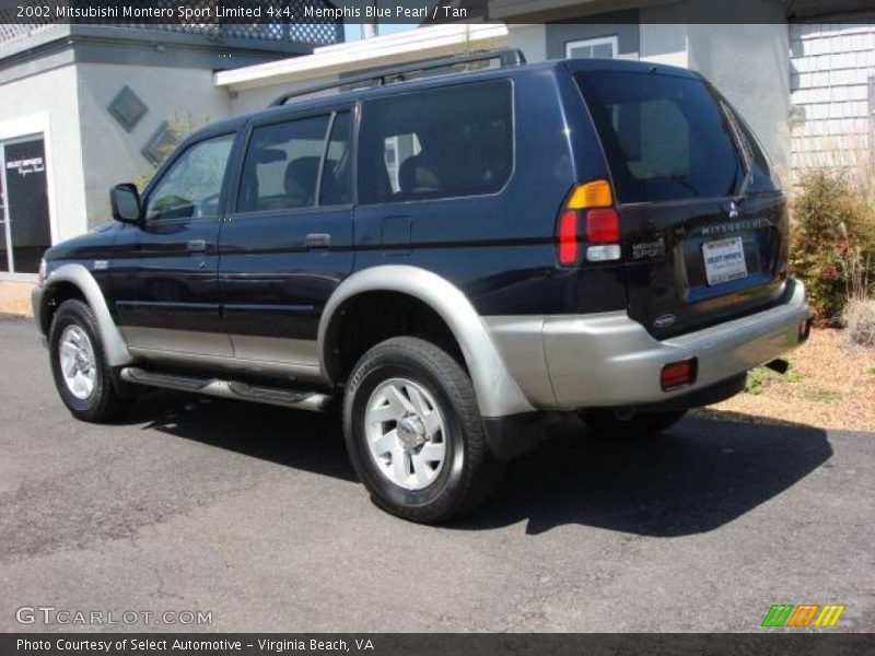 Memphis Blue Pearl / Tan 2002 Mitsubishi Montero Sport Limited 4x4
