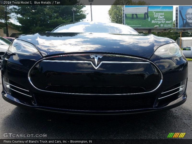 Blue Metallic / Tan 2014 Tesla Model S