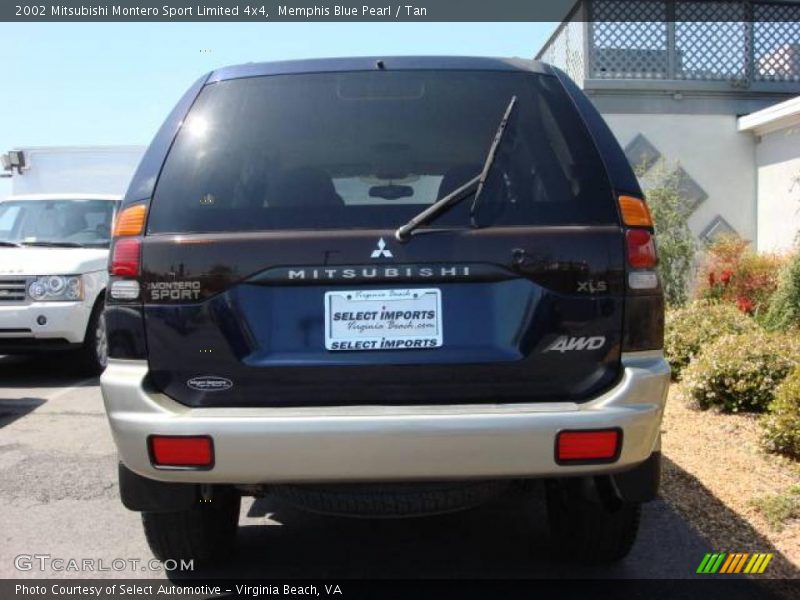 Memphis Blue Pearl / Tan 2002 Mitsubishi Montero Sport Limited 4x4