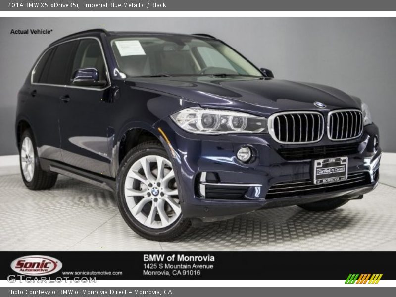 Imperial Blue Metallic / Black 2014 BMW X5 xDrive35i