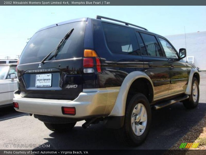 Memphis Blue Pearl / Tan 2002 Mitsubishi Montero Sport Limited 4x4