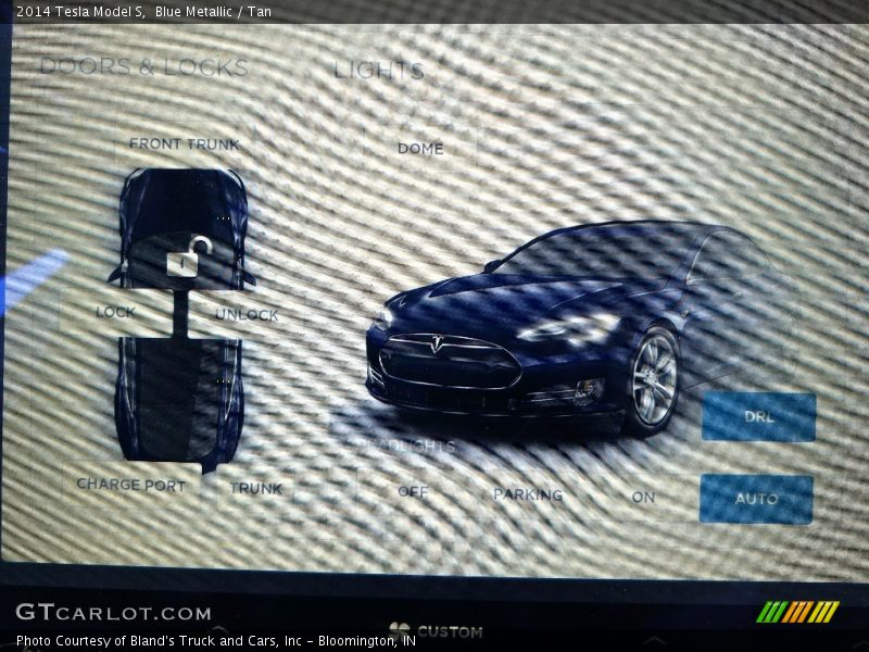 Blue Metallic / Tan 2014 Tesla Model S