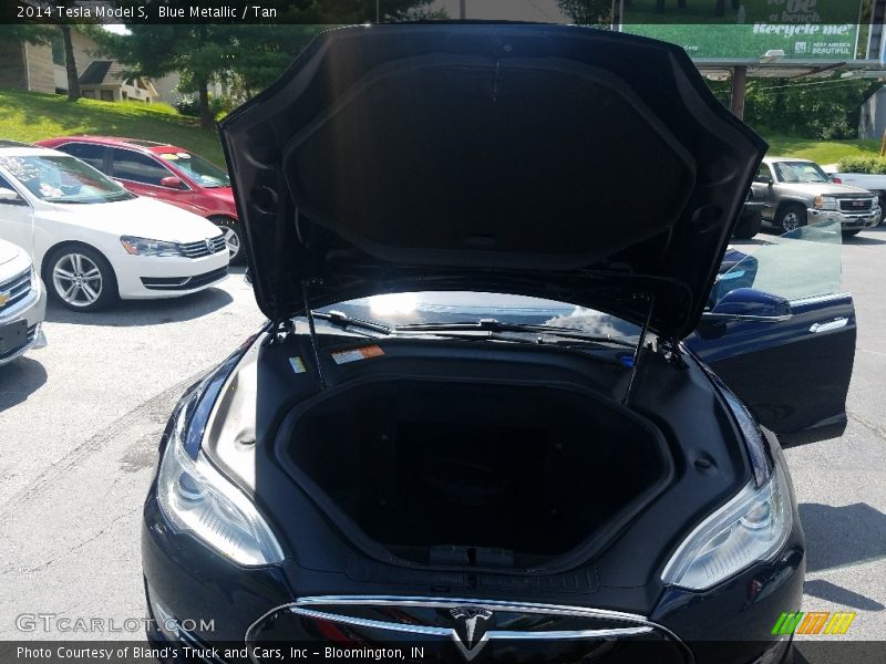 Blue Metallic / Tan 2014 Tesla Model S