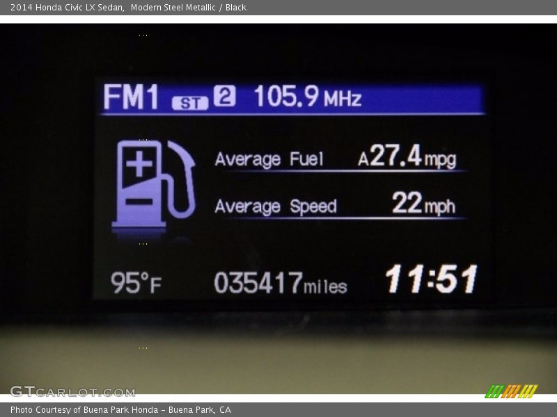 Modern Steel Metallic / Black 2014 Honda Civic LX Sedan