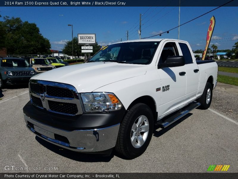 Bright White / Black/Diesel Gray 2014 Ram 1500 Express Quad Cab
