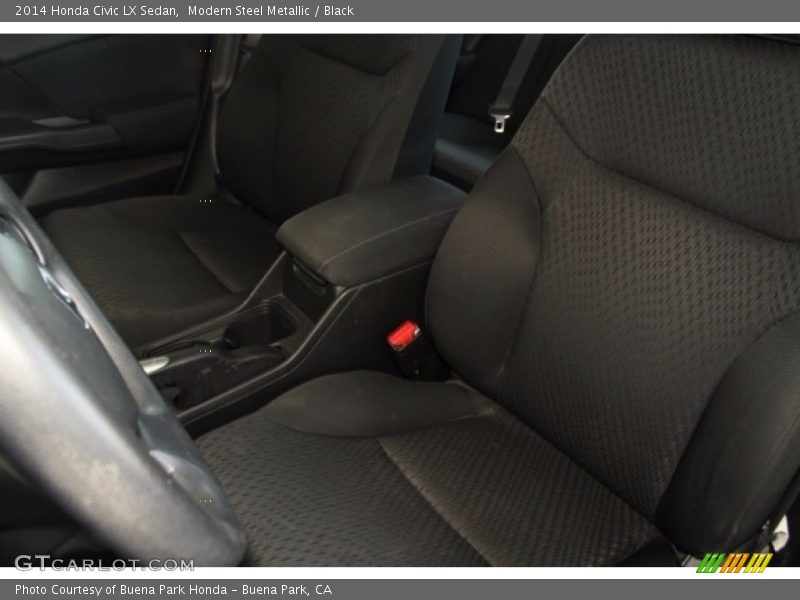 Modern Steel Metallic / Black 2014 Honda Civic LX Sedan