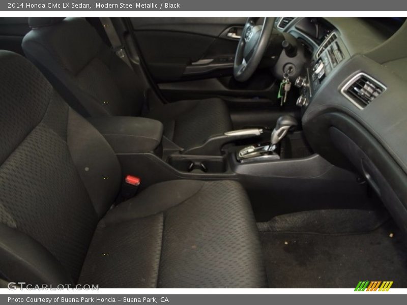 Modern Steel Metallic / Black 2014 Honda Civic LX Sedan