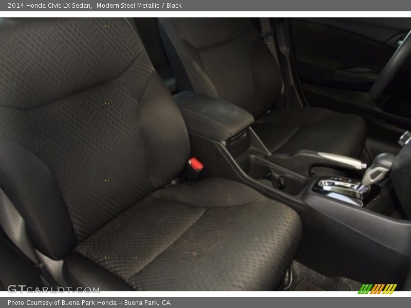 Modern Steel Metallic / Black 2014 Honda Civic LX Sedan