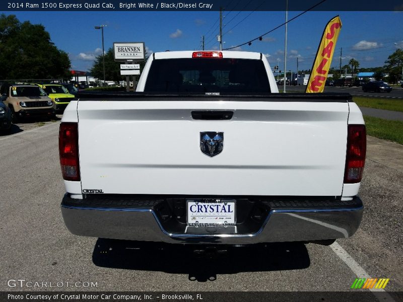 Bright White / Black/Diesel Gray 2014 Ram 1500 Express Quad Cab
