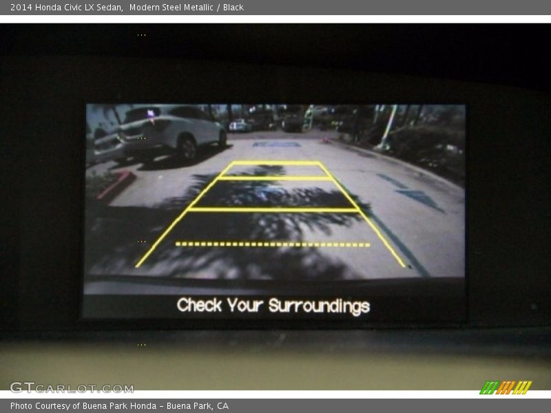 Modern Steel Metallic / Black 2014 Honda Civic LX Sedan