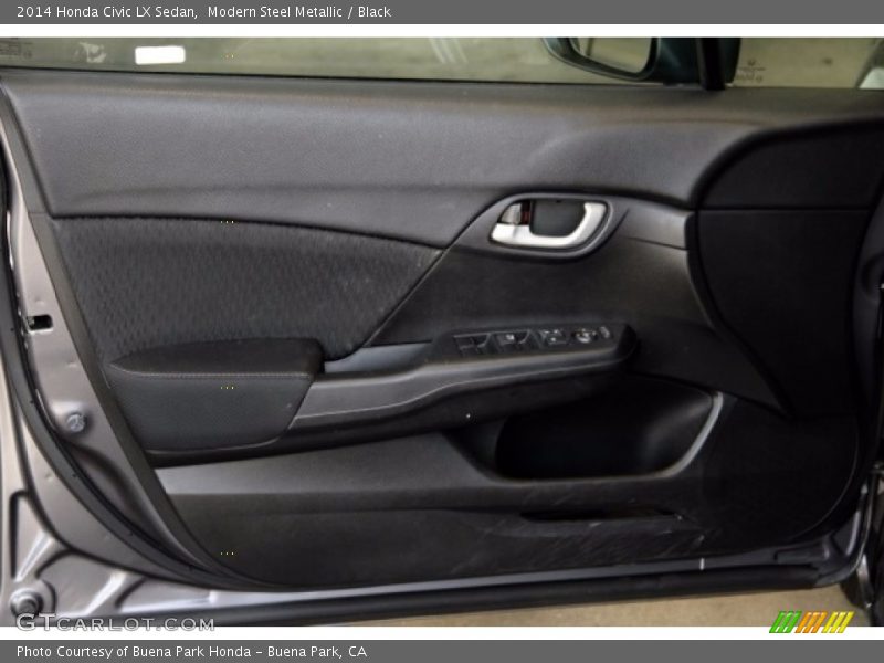 Modern Steel Metallic / Black 2014 Honda Civic LX Sedan