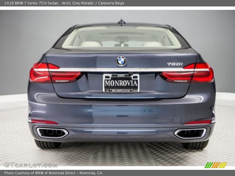 Arctic Grey Metallic / Canberra Beige 2018 BMW 7 Series 750i Sedan