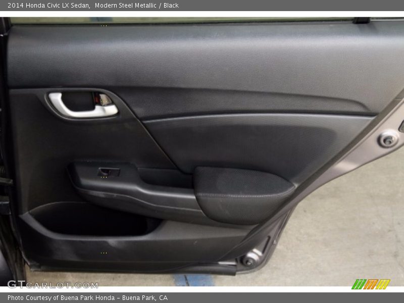 Modern Steel Metallic / Black 2014 Honda Civic LX Sedan
