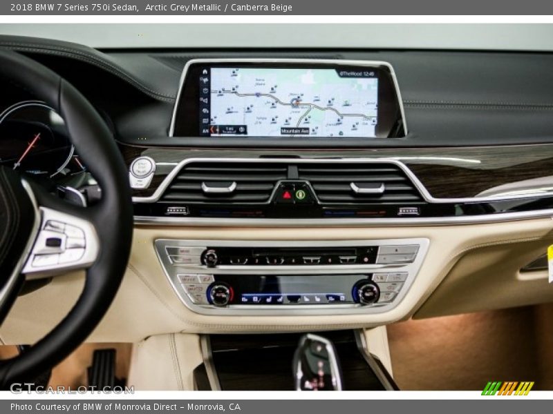 Arctic Grey Metallic / Canberra Beige 2018 BMW 7 Series 750i Sedan