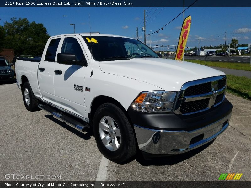 Bright White / Black/Diesel Gray 2014 Ram 1500 Express Quad Cab