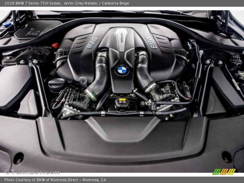 Arctic Grey Metallic / Canberra Beige 2018 BMW 7 Series 750i Sedan