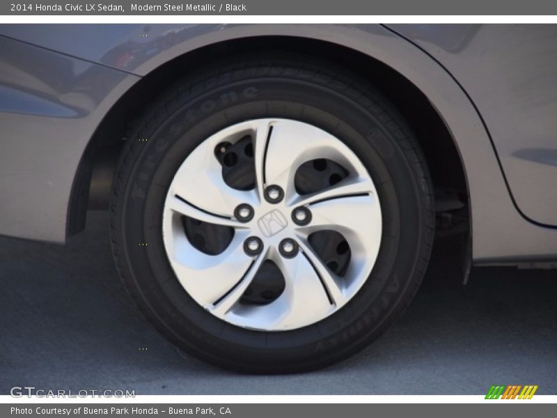 Modern Steel Metallic / Black 2014 Honda Civic LX Sedan
