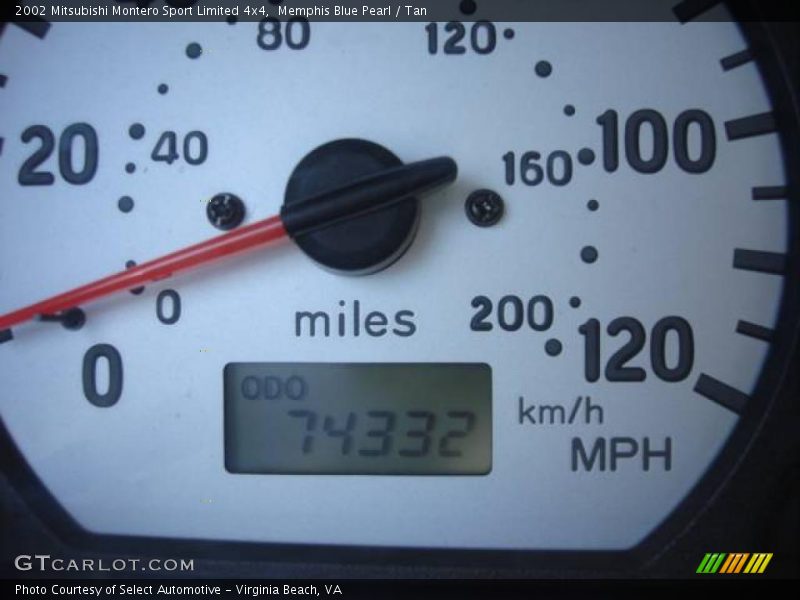 Memphis Blue Pearl / Tan 2002 Mitsubishi Montero Sport Limited 4x4