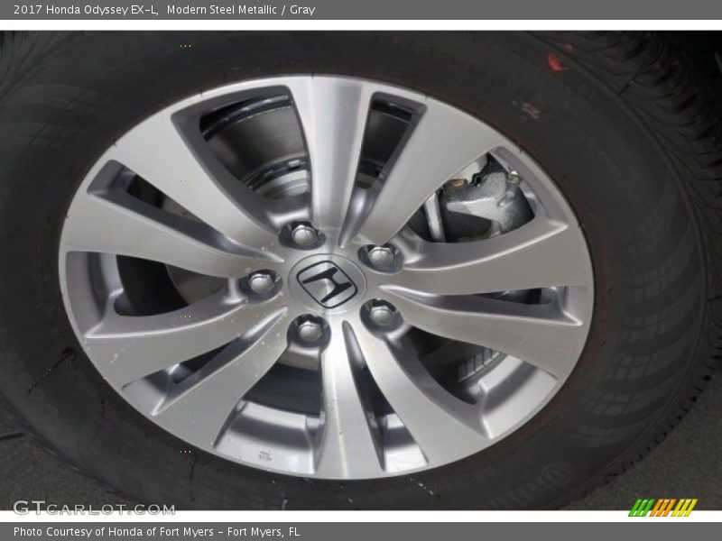 Modern Steel Metallic / Gray 2017 Honda Odyssey EX-L