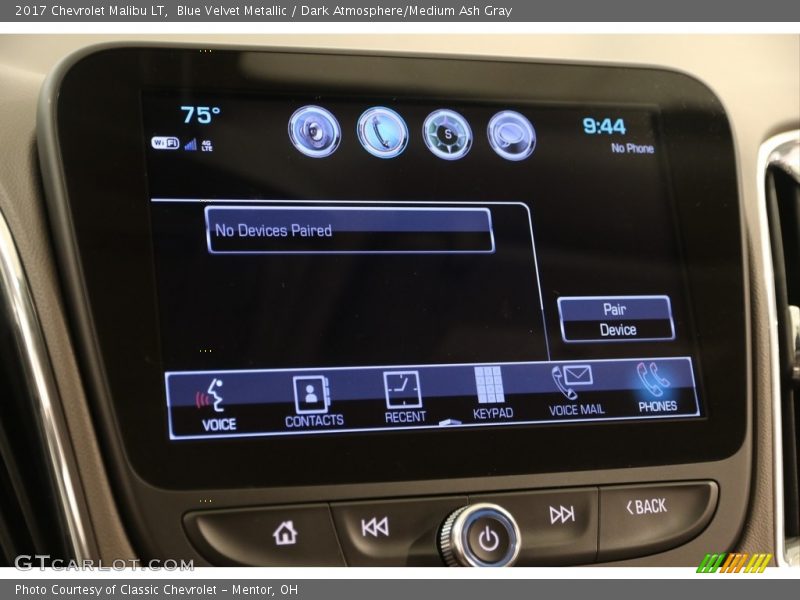 Blue Velvet Metallic / Dark Atmosphere/Medium Ash Gray 2017 Chevrolet Malibu LT